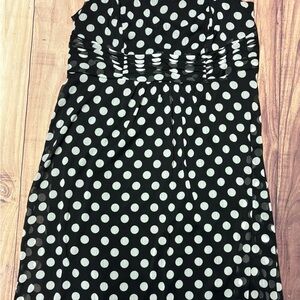 Le Bos Women’s - Black and White Polka Dots Dress